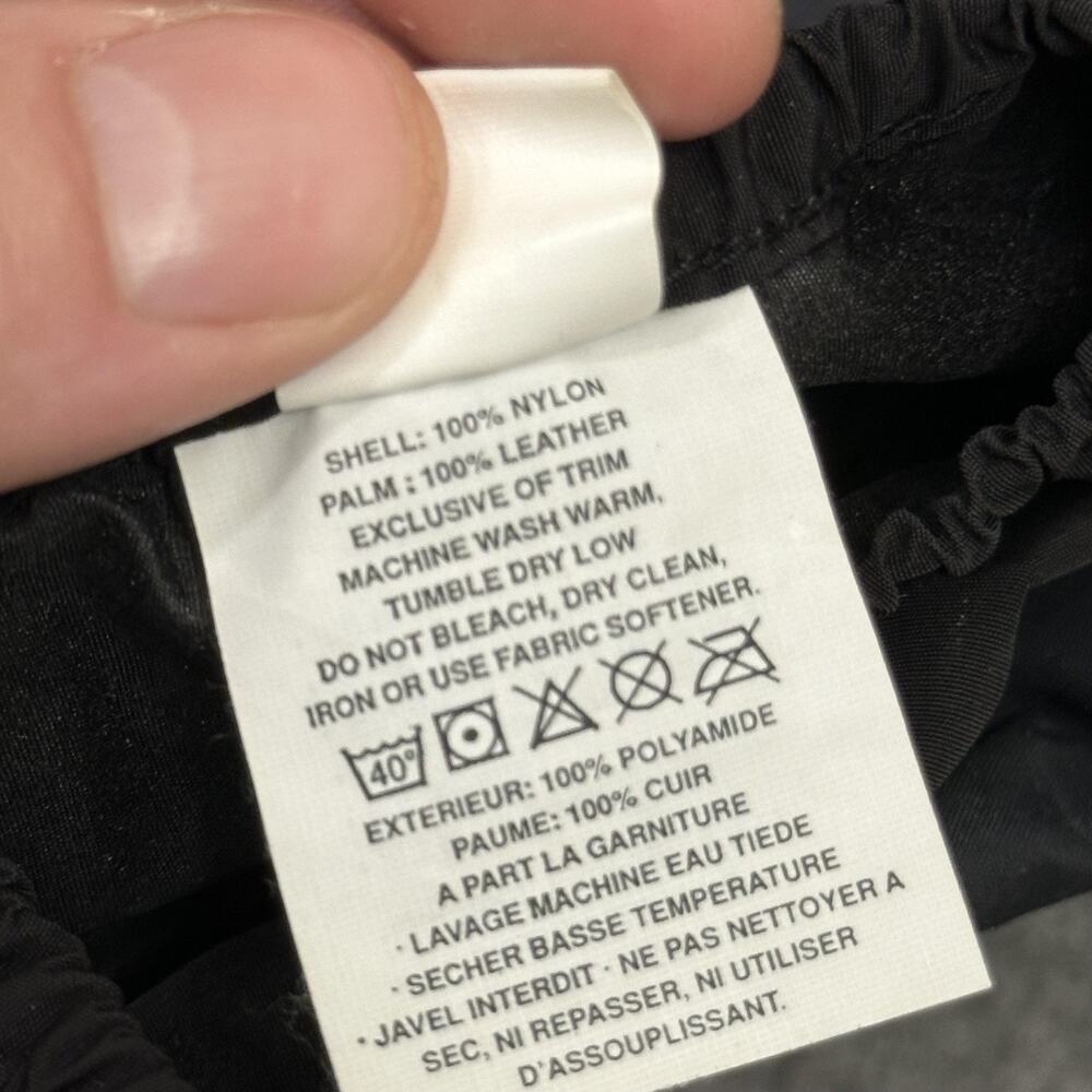 Patagonia Gloves Mens Medium Black Nylon Leather Palm Snow Ski Winter Waterproof - Picture 4 of 4